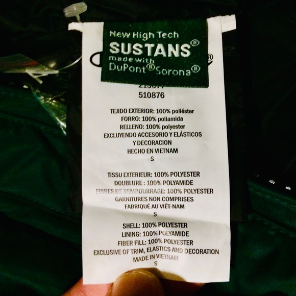 Champion Green Hooded Winter Puffer Coat Men's Small New $365 - Picture 8 of 12